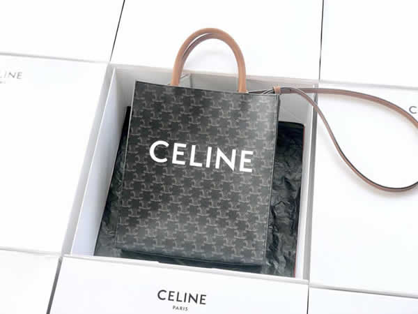 Replica Celine Fashion Discount Cabas Black Triomphe Hand Messenger Bag